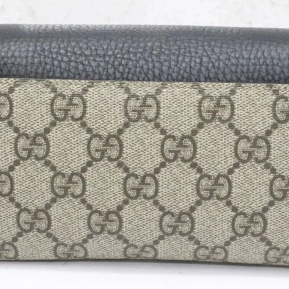 Gucci GG Marmont Bi Color Wallet on Chain Ebony Black Beige - Picture 6 of 15